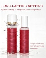 Spray Fixateur Liquide Minéral Scintillant Contrôle Sébum Marque Privée Logo Personnalisé Végan Rose Pailleté Imperméable 100ml Tous Types de Peau