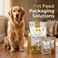 YOUYI Alimentation Premium pour Chiens – Sachet Doypack à Fond Carré Anti-Perforation avec Fermeture Zip Refermable Qualité Alimentaire pour 5kg OEM