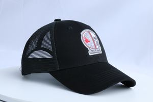 Topi bisbol pola kustom VON topi promosi Trucker cetak timbul jala perlindungan matahari 100% poliester pinggiran melengkung - Product Image 4