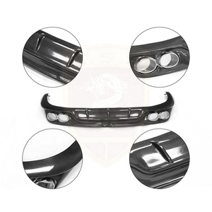 Hot Sale Upgrade to AK Style Carbon Fiber Car Auto Parts Rear Diffuser Lip for Porsche 991 991.2 Turbo - Product Image 3