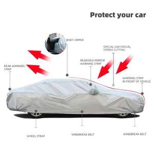 Fundas para <span class=keywords><strong>Coche</strong></span>, Funda Exterior para <span class=keywords><strong>Coche</strong></span> con Protección UV, Resistente al <span class=keywords><strong>Sol</strong></span>, Impermeable, de Tela Oxford, <span class=keywords><strong>Protector</strong></span> Exterior para <span class=keywords><strong>Coche</strong></span> - Product Image 2