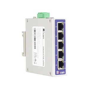 สวิตช์เครือข่ายอุตสาหกรรม Gigabit 4 พอร์ต OEM ODM 4*GE+1*GE แบบติดตั้งบนราง DIN IEEE802.3af/at ทำจากอะลูมิเนียม - Product Image 1