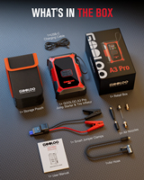 GOOLOO Démarreur de Voiture et Moto Haute Qualité 3000A 6.1A A3 Pro avec Écran Numérique, Éclairage LED et Compresseur d'Air 150PSI