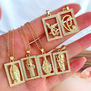 Collar Religioso <span class=keywords><strong>de</strong></span> Lujo CH-LHP1945 con Circonitas, Collar con Colgante <span class=keywords><strong>de</strong></span> María <span class=keywords><strong>San</strong></span> <span class=keywords><strong>Benito</strong></span>/<span class=keywords><strong>Cruz</strong></span>, Collar <span class=keywords><strong>de</strong></span> Cobre con Dije <span class=keywords><strong>de</strong></span> <span class=keywords><strong>San</strong></span> <span class=keywords><strong>Benito</strong></span> Chapado al por Mayor - Product Image 5