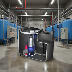 Estación de Elevación de 100 Litros con 50 cm de Ancho y 80 cm de Largo para Tratamiento de Agua - Product Image 3