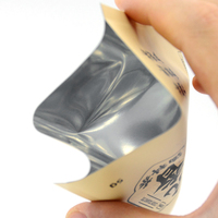 Sachets plats personnalisés en plastique laminé avec impression de logo pour sauces, sachets Mylar à trois soudures latérales, emballage pour sachets de thé