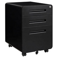Meuble de classement latéral à 3 tiroirs Ekonglong en métal et acier, mobilier de bureau moderne, design mobile pour la maison, le bureau ou l'école, durée de vie 3-5 ans
