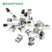 Fusible de Tubo de Vidrio de Soplado Rápido, Kit de Fusibles de Acción Rápida, 6x30mm, 250V, 0.5A, 1A, 2A, 3A, 5A, 8A, 10A, 15A, 20A, 30A, 72 Unidades