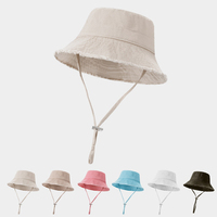 Chapeau Bob Lavé Femme Printemps-Été Protection Solaire Style Japonais avec Cordon de Serrage Chapeau de Pêcheur Vente en Gros