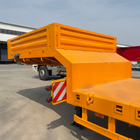 Semi-remorque à plateau bas extensible à 6 essieux avec suspension mécanique/pneumatique, capacité de transport jusqu'à 22 m pour équipements lourds