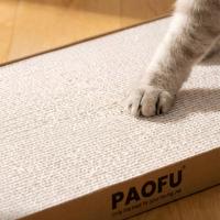 Planche à gratter pour chat - Planche à gratter pour chat en carton ondulé blanc plat double face, jouet à gratter pour chat, accessoires pour chat