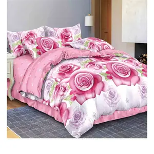 in stock 4 Pieces and 3 Pieces 100 % polyest bedding set hotel King Queen Double Single Size cover set