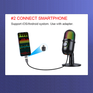 Phòng Thu Âm Chuyên Nghiệp Micrô Ngưng Tụ USB Có Giá Ba Chân Cho Điện Thoại PC Skype Chơi Game Trực Tuyến Vlog - Product Image 4