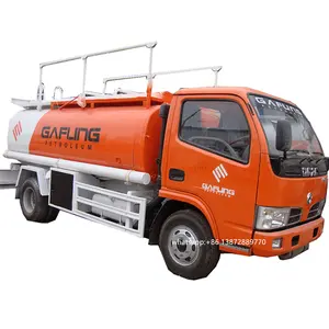 RHD dongfeng 5000 liters capacity mini fuel tanker trucks with fuel filling machine