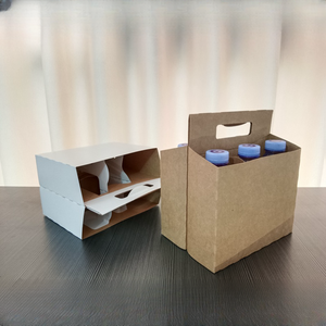 Lot de 6 porte-bouteilles porte-gobelet en carton kraft 12 oz. Porte-bouteille de bière ou de vin pour un <span class=keywords><strong>transport</strong></span> sûr et facile - Product Image 3