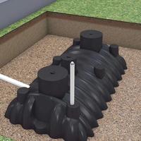 Digesteur de biogaz à trois chambres de 2500 L, fosse septique en PE, fosse septique portable pour le traitement des eaux usées domestiques, OEM