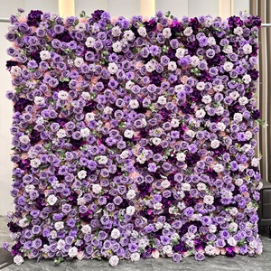 Mur floral réaliste en panneaux texturés de qualité supérieure, toile de fond romantique pour mariage et décoration de fête en extérieur - Product Image 6