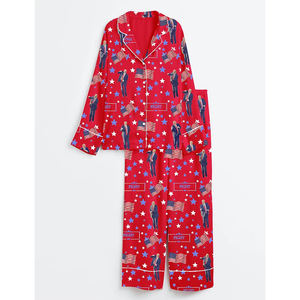 Conjuntos <span class=keywords><strong>a</strong></span> juego de <span class=keywords><strong>Navidad</strong></span> familiar Trump 47th Fight <span class=keywords><strong>Pijamas</strong></span> de <span class=keywords><strong>mujer</strong></span> Trump Conjunto de pijama de manga larga Trump Conjuntos de <span class=keywords><strong>pijamas</strong></span> de baile de Trump - Product Image 4