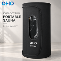 Pod Sauna Kapas Portabel, Tenda Sauna Uap Kering untuk Penggunaan di Rumah, Ruang Sauna Lipat OEM ODM