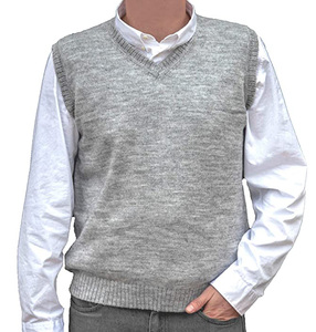 Suéter personalizado <span class=keywords><strong>de</strong></span> lana <span class=keywords><strong>de</strong></span> <span class=keywords><strong>alpaca</strong></span> sólida <span class=keywords><strong>para</strong></span> <span class=keywords><strong>hombre</strong></span>, OEM 12gg <span class=keywords><strong>para</strong></span> cuello <span class=keywords><strong>de</strong></span> polo, prendas <span class=keywords><strong>de</strong></span> punto sin mangas transpirables y antiencogimiento <span class=keywords><strong>para</strong></span> invierno - Product Image 5