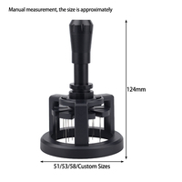 Outil de distribution de café rotatif automatique 0,4 mm, distributeur d'aiguilles à café, niveleur de café magnétique rotatif pour expresso