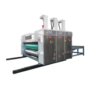 Máquina automática apiladora de ranuradoras de impresora flexográfica de 2 colores, máquina de cartón de ranuradoras de impresora
