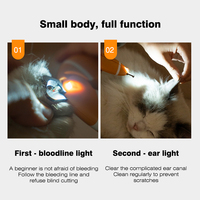 Coupe-ongles pour chat Vansity OEM en acier inoxydable, portable, silencieux, rechargeable, avec lumière LED, pour chat et chien