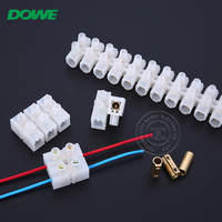 DUWAI Bande de borniers à vis en plastique nylon X3 PVC PA66 150A Max Continu 1-5 AWG 10A /450V Contact en laiton 12 pôles pour câble
