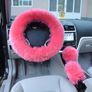 Fundas para volante de piel auténtica de gran venta para <span class=keywords><strong>Abarth</strong></span> Chic Girly Fluffy Design Compatible con el modelo TT - Product Image 2