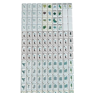 Mahjong américain de collection 36 mm (1-7/16 po) à 4 couches gravées, <span class=keywords><strong>règles</strong></span> NMJL, 160 tuiles, vert mousse nacré, pour divertissement pokeristique - Product Image 5