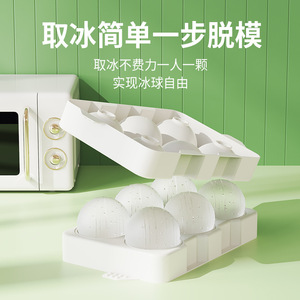 แม่พิมพ์น้ำแข็งทรงกลม 6 ชิ้น เกรดอาหาร ปลอดภัยสำหรับใช้ในครัวเรือน - Product Image 4