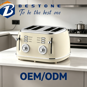 BESTONE Retro Breakfast <b>Set</b> 12 Type Electric <b>Toaster</b> Kettle Blender Stainless Steel Gift Box Household Appliance OEM ODM - Product Image 4