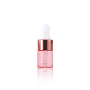 5ml Square Glass Pink Dropper <b>Bottle</b> with PP Collar and Pipette for Cosmetic Personal Care <b>Sample</b> - Product Image 1