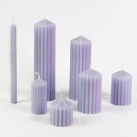 Support rond épais fait main avec sommet pointu pour moule à bougie DIY en forme de pilier pour Noël, Diwali et Pâques, non toxique et écologique