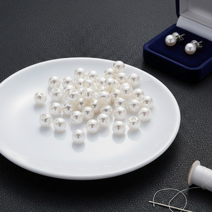 Perles en ABS à gros trous, 8-30 mm, blanc ivoire, fausses perles en gros pour la fabrication de bijoux, artisanat DIY, décoration intérieure, directement de l'usine - Product Image 5