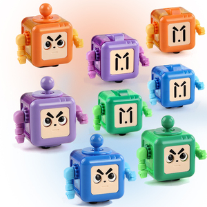 Hot Selling Funny Big Eyes Robot <strong>Fidget</strong> <strong>Cube</strong> 6-Sided Playable Sensory Stress Relief Toy Magic Plastic Jouets Pour Enfants - Product Image 1