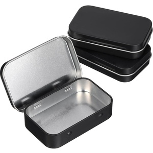 Embalaje resistente de acero inoxidable con bisagras para Mint Candy Containerpunkal Tin Box Rectanblack con tapa Custom Printed <span class=keywords><strong>Smen</strong></span> Women - Product Image 1