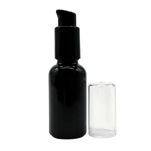 2 oz 4 oz Clear Black Boston Glass Dropper Bottles White Matte Treatment Pumps 15ml Capacity Use Oil Packaging Caps Sealing Type