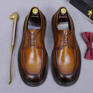 Chaussures de marche en cuir pour hommes, mocassins de luxe personnalisés, chaussures de mariage pour hommes de haute qualité, fabriquées à la main, augmentant la taille - Product Image 2