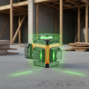 Niveau laser rotatif vert 3x360 à 12 lignes, portée 100 pieds, auto-nivelant, étanche IP54, pour la construction - Product Image 2