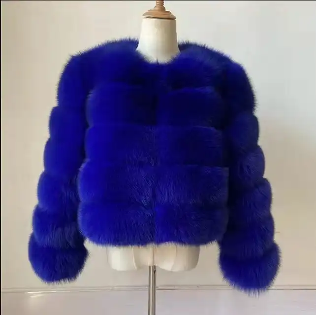 फैशन सर्दियों के गर्म लंबे कोट असली फॉक्स फर जैकेट महिलाओं प्राकृतिक फर ऊपर का कपड़ा नई आगमन