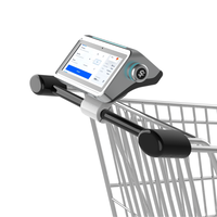 Terminal de point de vente intelligent tout-en-un pour chariot de courses, avec NFC, Bluetooth, USB, lecture de codes QR, Wi-Fi, pour supermarché, scanner de vérification des prix Windows
