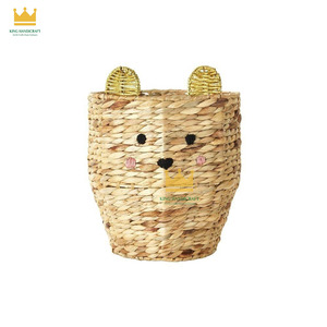 Cute Animal-Shaped <b>Storage</b> <b>Basket</b> Hand-Woven Water Hyacinth <b>Toy</b> <b>Basket</b>, Children's Room Decoration from Vietnam - Product Image 1