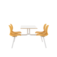 Ensemble table et chaises multi-usages pour cantine d'entreprise, école, hôpital, appartement et restaurant