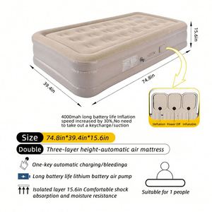 Colchón Inflable Baiyuheng Directo de Fábrica con Bomba, Colchón de Aire Elevado para <span class=keywords><strong>Playa</strong></span>, Colchón de Aire Aterciopelado para el Hogar - Product Image 2