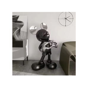 Estatuas de <span class=keywords><strong>Mickey</strong></span> <span class=keywords><strong>Mouse</strong></span> de fibra de vidrio de tamaño natural que pintan la escultura de <span class=keywords><strong>Mickey</strong></span> para la decoración del hogar - Product Image 2