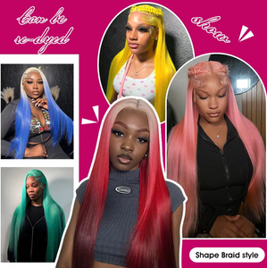 Perruque Lace Frontale 13x6 Densité 300, Blonde 613, Couleur Miel, 34 Pouces, Lisse Baguette, Transparente, pour Femmes Noires - Product Image 6