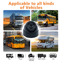 Cámara Domo AHD 1080P con Micrófono de Audio, Gran Angular, para Monitoreo Interior de Autobuses, Autocares y Autobuses Escolares, Sistema MDVR