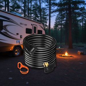 Câble d'extension RV Premium 50 ampères, 36 pieds, avec fil de cuivre de 26,5 mm pour remorques, camping-cars, alimentation électrique extérieure, durable - Product Image 2