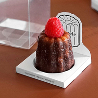 Boîte d'emballage haut de gamme pour cannelés avec fenêtre transparente, idéale pour pâtisseries, desserts, usage commercial et stockage